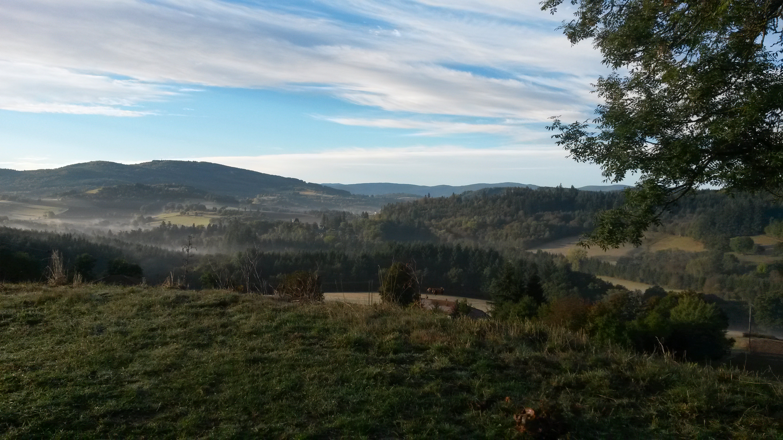 Vue sur le Pays d'Urfé depuis la Châtre à Saint Just en Chevalet